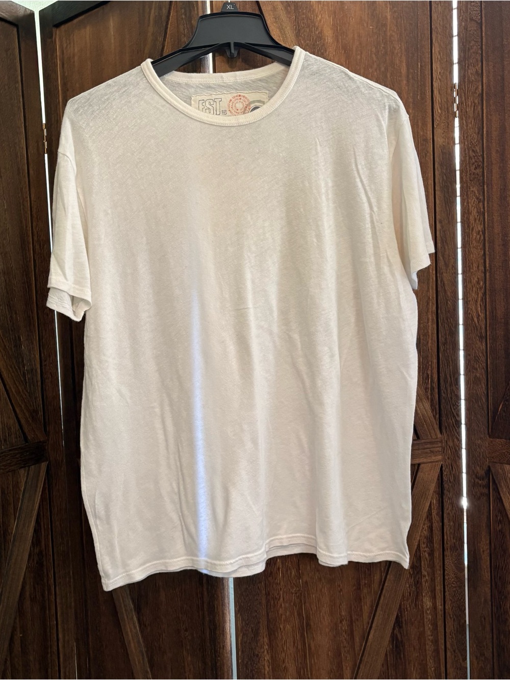 GAP Mens Short Sleeve Crewneck Tee in White; XL; 100% Cotton